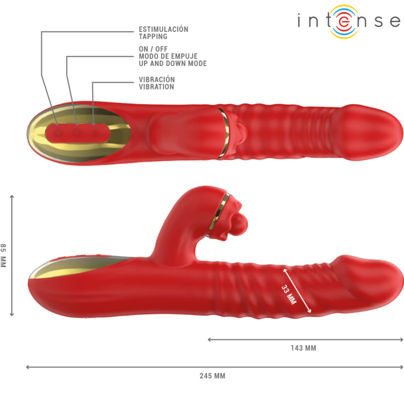 INTENSE - VIBRAÇÃO THALIA & IMPULSO & TAPPING VERMELHO - Sexshoptuga 