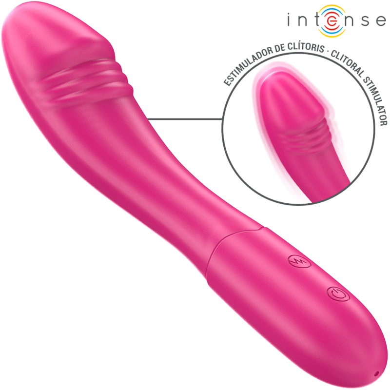 INTENSE - BELINDA VIBRADOR 19 CM FLEXÍVEL 10 VIBRAÇÕES ROSA - Sexshoptuga 