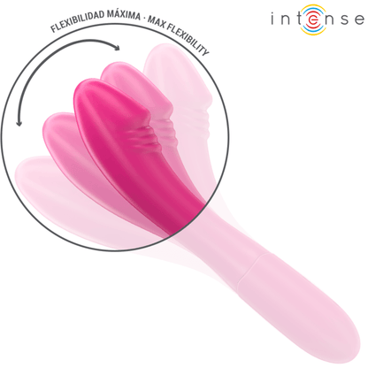 INTENSE - BELINDA VIBRADOR 19 CM FLEXÍVEL 10 VIBRAÇÕES ROSA - Sexshoptuga 