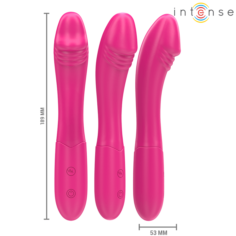 INTENSE - BELINDA VIBRADOR 19 CM FLEXÍVEL 10 VIBRAÇÕES ROSA - Sexshoptuga 