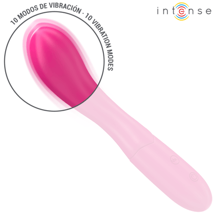 INTENSE - LISETTE VIBRADOR 19 CM FLEXÍVEL 10 VIBRAÇÕES ROSA - Sexshoptuga 