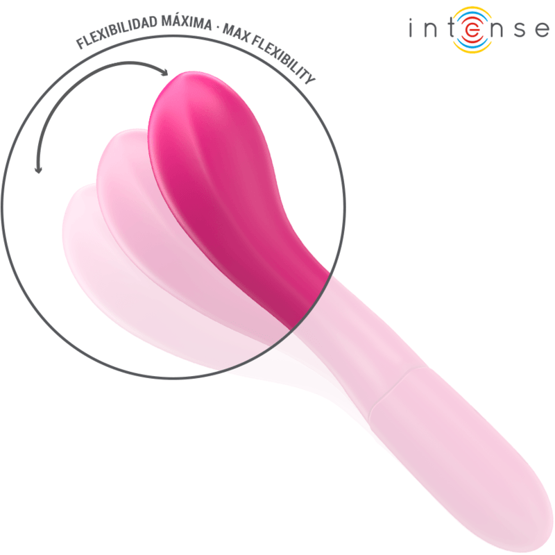 INTENSE - LISETTE VIBRADOR 19 CM FLEXÍVEL 10 VIBRAÇÕES ROSA - Sexshoptuga 