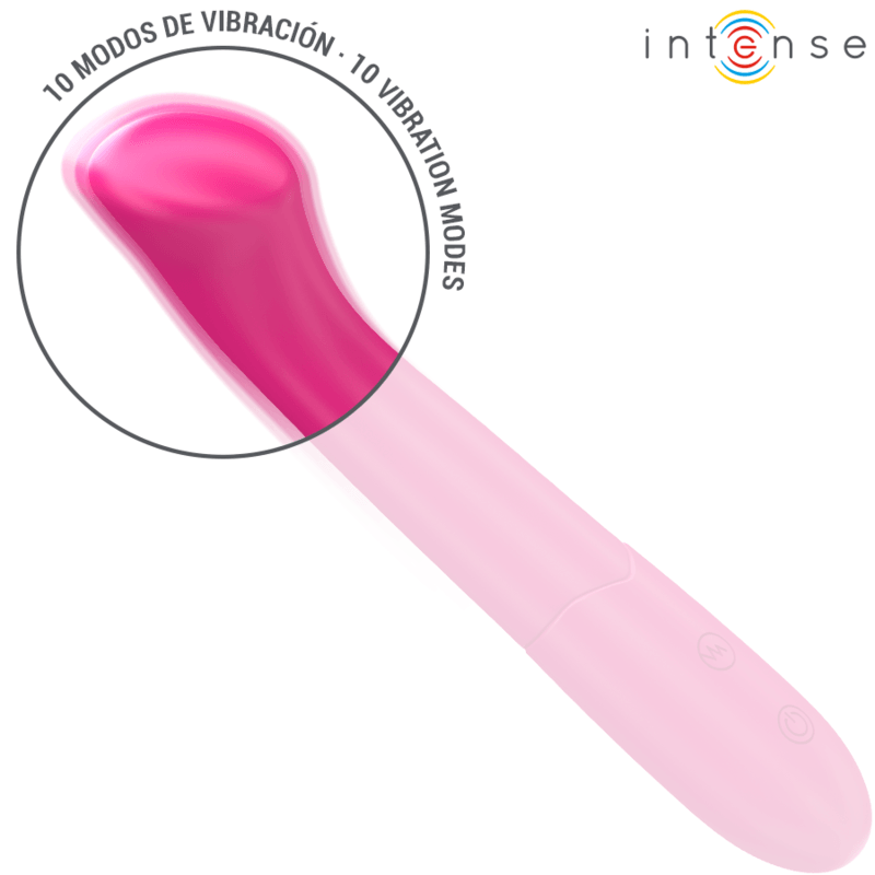 INTENSE - PATY VIBRADOR 19 CM FLEXÍVEL 10 VIBRAÇÕES MODELO 2 ROSA - Sexshoptuga 