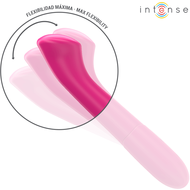 INTENSE - PATY VIBRADOR 19 CM FLEXÍVEL 10 VIBRAÇÕES MODELO 2 ROSA - Sexshoptuga 