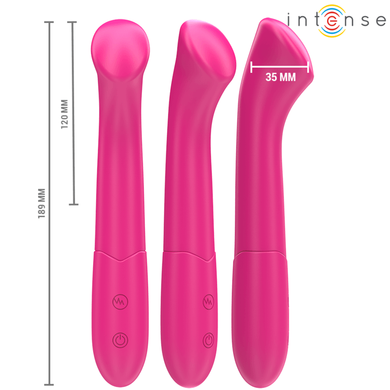 INTENSE - PATY VIBRADOR 19 CM FLEXÍVEL 10 VIBRAÇÕES MODELO 2 ROSA - Sexshoptuga 