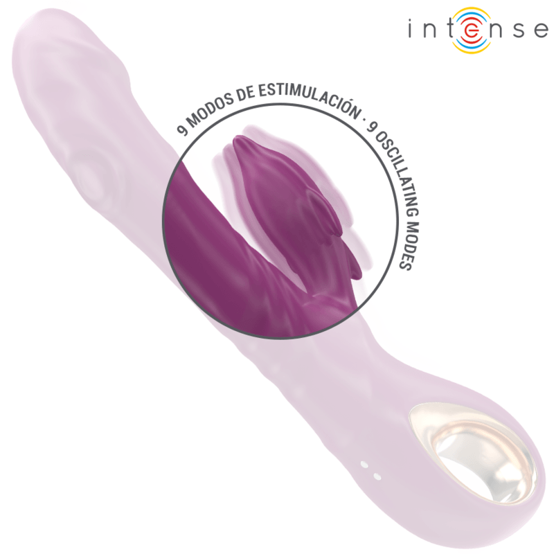 INTENSE - HALLE VIBRADOR MULTIFUNCIONAL COM LÍNGUA ESTIMULANTE DE GOLFINHOS ROXO - Sexshoptuga 