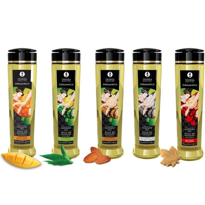 SHUNGA - ÓLEO DE MASSAGEM BIO MANGO 240 ML - Sexshoptuga 