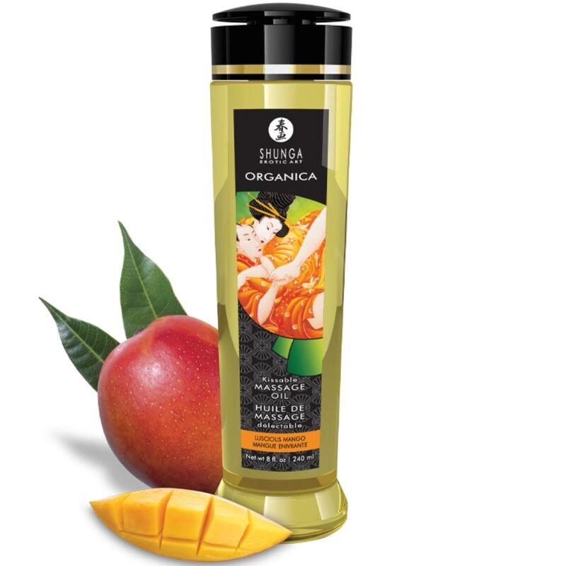 SHUNGA - ÓLEO DE MASSAGEM BIO MANGO 240 ML - Sexshoptuga 