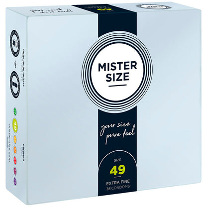 MISTER SIZE - PRESERVATIVO TAMANHO S 49 MM (36 UNIDADES)