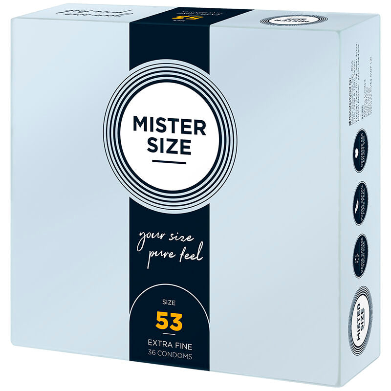 MISTER SIZE - PRESERVATIVO TAMANHO M 53 MM (36 UNIDADES)