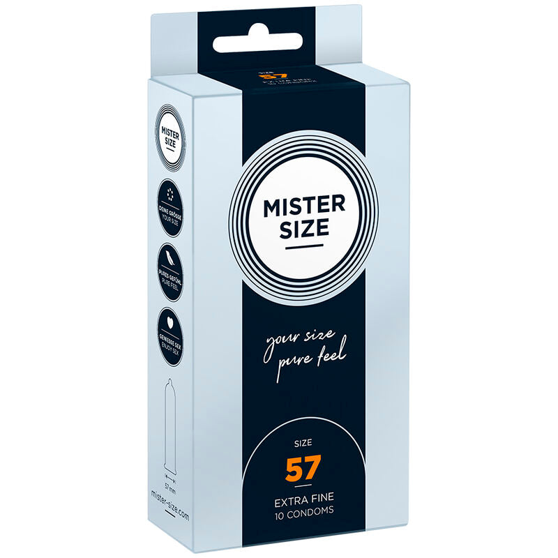 MISTER SIZE - PRESERVATIVO TAMANHO L 57 MM (10 UNIDADES)