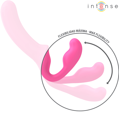 INTENSE - AMY DOUBLE VIBRATOR 20 CM ROSA CONTROLE REMOTO - Sexshoptuga 