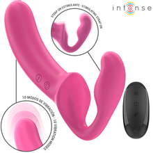 INTENSE - AMY DOUBLE VIBRATOR 20 CM ROSA CONTROLE REMOTO - Sexshoptuga  Sexshoptuga 