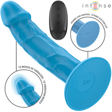 INTENSE - PHOEBE VIBRADOR REALISTA 10 VIBRAÇÕES AZUL CONTROLE REMOTO - Sexshoptuga  Sexshoptuga 