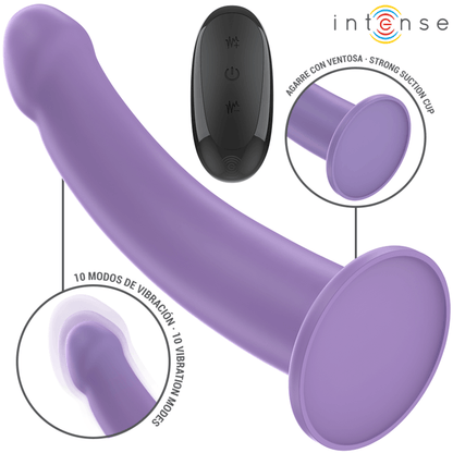 INTENSE - EDDIE VIBRADOR 17,5 CM 10 VIBRAÇÕES ROXO CONTROLE REMOTO - Sexshoptuga 