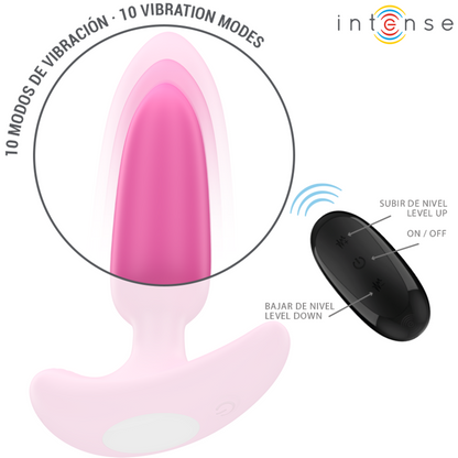 INTENSE - ROSS ANAL PLUG 10 VIBRATIONS PINK REMOTE CONTROL