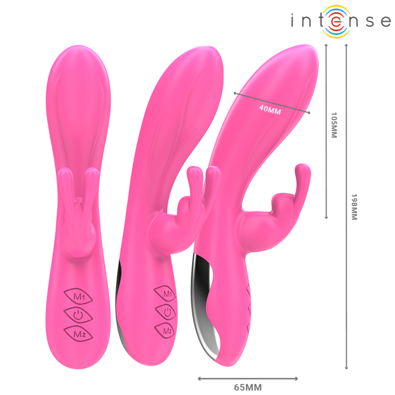 INTENSE - RANDALL RABBIT VIBRADOR 10 VIBRAÇÕES ROSA - Sexshoptuga 