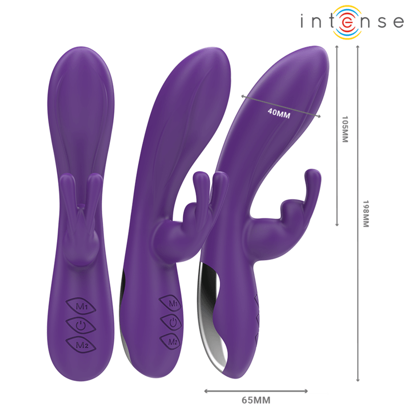 INTENSE - RANDALL RABBIT VIBRADOR 10 VIBRAÇÕES ROXO - Sexshoptuga 