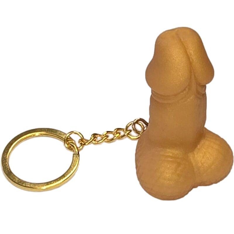 DIABLO PICANTE - CHAVEIRO FORMATO PÊNIS DOURADO - Sexshoptuga 