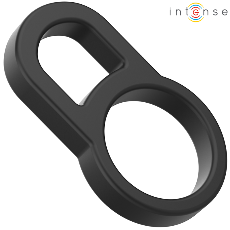 INTENSE - BOBBY DUPLO ANEL DE SILICONE PARA PÊNIS PRETO