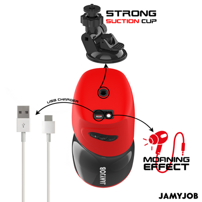 JAMYJOB - MASTURBADOR AUTOMÁTICO DE VAGINA XPEED 5 MODOS DE IMPULSO E EFEITO SOM