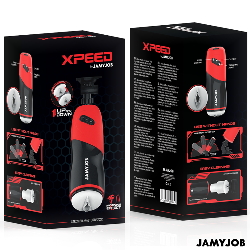 JAMYJOB - MASTURBADOR AUTOMÁTICO DE VAGINA XPEED 5 MODOS DE IMPULSO E EFEITO SOM