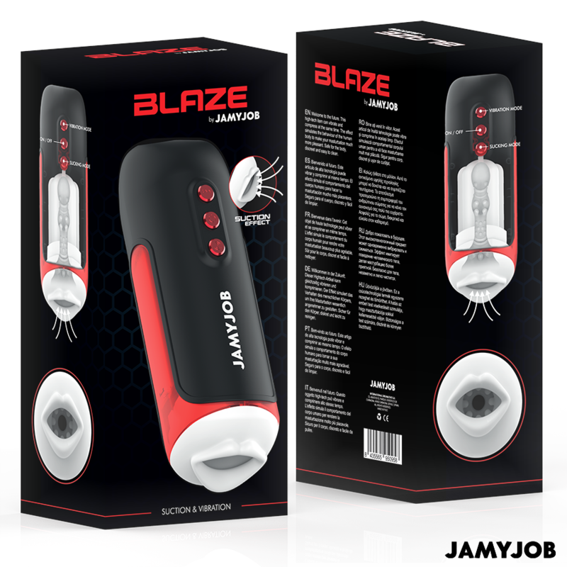 JAMYJOB - BLAZE MASTURBADOR AUTOMÁTICO DE BOCA 5 MODOS DE SUCÇÃO E VIBRAÇÃO