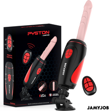 JAMYJOB - MASTURBADOR AUTOMÁTICO BASE PYSTON COM DILDO DE CONTROLE REMOTO Sexshoptuga 