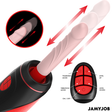 JAMYJOB - MASTURBADOR AUTOMÁTICO BASE PYSTON COM DILDO DE CONTROLE REMOTO Sexshoptuga 