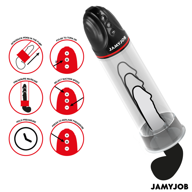 JAMYJOB - BOMBA AUTOMÁTICA XPAND 3 NÍVEIS DE SUCÇÃO CINZA