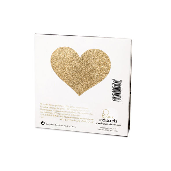 BIJOUX - INDISCRETS FLASH GOLDEN HEART NIPPLE COVERS - Sexshoptuga  Sexshoptuga 