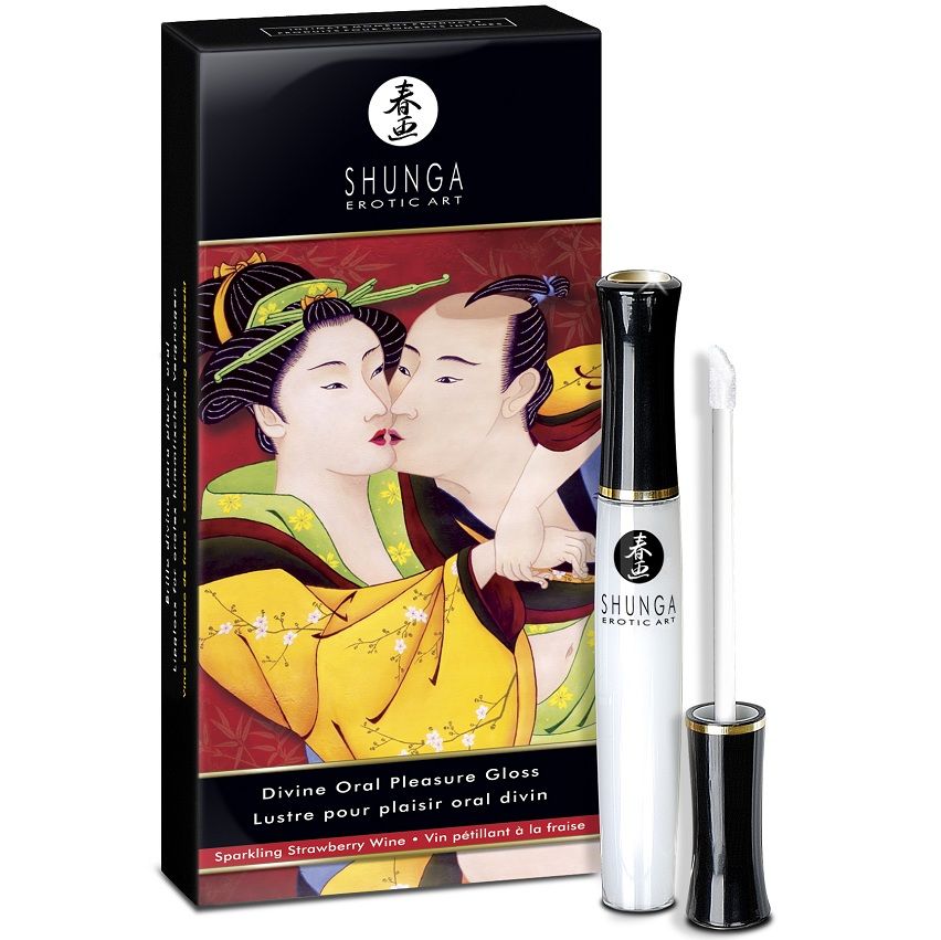 SHUNGA - DIVINO LIP GLOSS MORANGO E CAVA - Sexshoptuga Sexshoptuga 