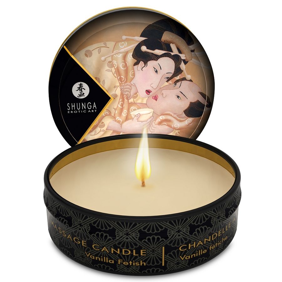 SHUNGA - MINI CARESS BY CANDELIGHT VANILLA MASSAGE VELA 30 ML - Sexshoptuga  Sexshoptuga 