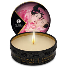 SHUNGA - MINI CARESS BY CANDELIGHT ROSES VELA DE MASSAGEM 30 ML - Sexshoptuga 