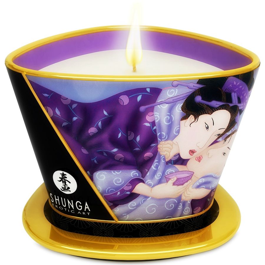 SHUNGA - MINI CARESS BY CANDELIGHT VELA DE MASSAGEM DE FRUTAS EXÓTICAS 170 ML - Sexshoptuga 