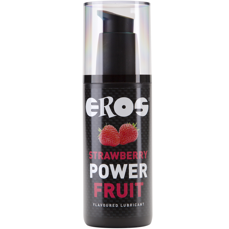 EROS POWER LINE - MORANGO POWER FRUIT LUBRIFICANTE COM FLAVORED 125 ML - Sexshoptuga  Sexshoptuga 