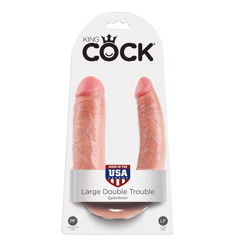 KING COCK - EM FORMA DE U GRANDE DUPLO PROBLEMA CARNE - Sexshoptuga  Sexshoptuga 