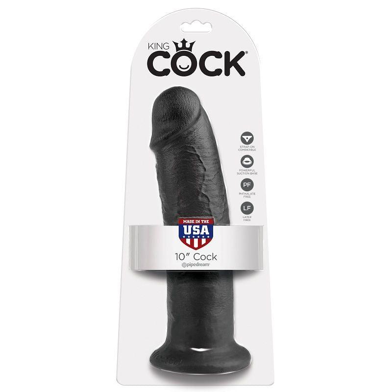 KING COCK - 10 DILDO PRETO 25 CM - Sexshoptuga 