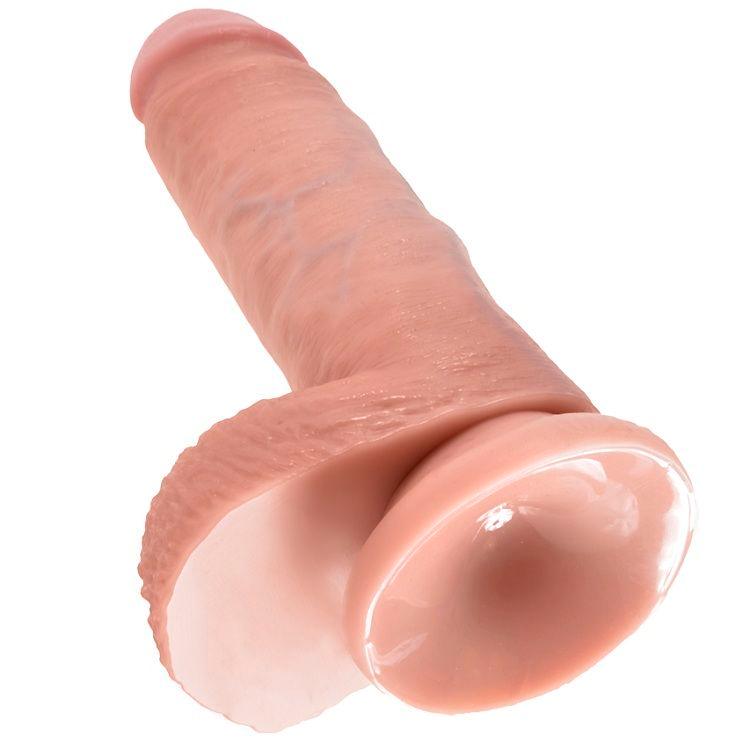 KING COCK - 7 CARNE DE DILDO COM BOLAS 17.8 CM - Sexshoptuga 