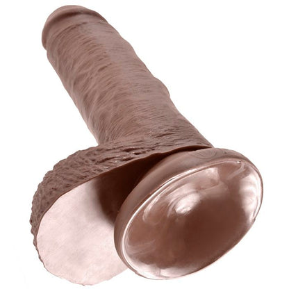 KING COCK - 7 DILDO CASTANHO COM BOLAS 17.8 CM - Sexshoptuga 