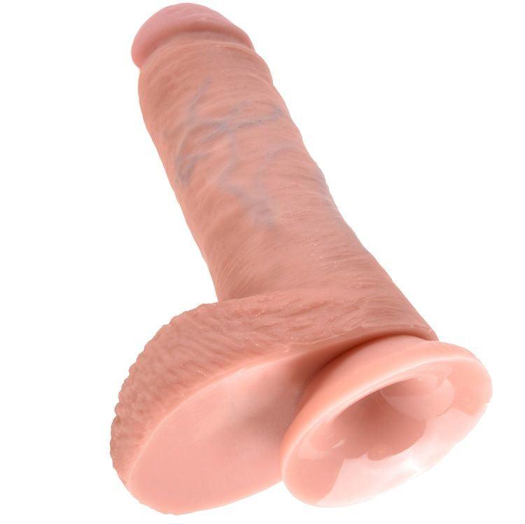 KING COCK - 8 CARNE DE DILDO COM BOLAS 20.3 CM - Sexshoptuga 