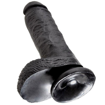 KING COCK - 8 DILDO PRETO COM BOLAS 20.3 CM - Sexshoptuga 