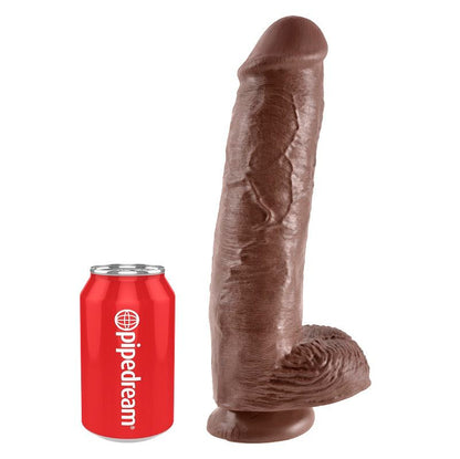 KING COCK - 11 DILDO CASTANHO COM BOLAS 28 CM - Sexshoptuga 