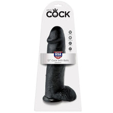 KING COCK - 12 DILDO PRETO COM BOLAS 30.48 CM - Sexshoptuga  Sexshoptuga 