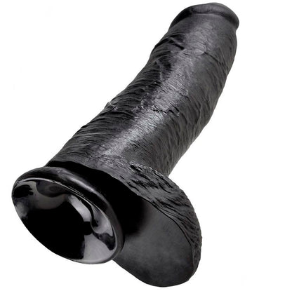 KING COCK - 12 DILDO PRETO COM BOLAS 30.48 CM - Sexshoptuga 