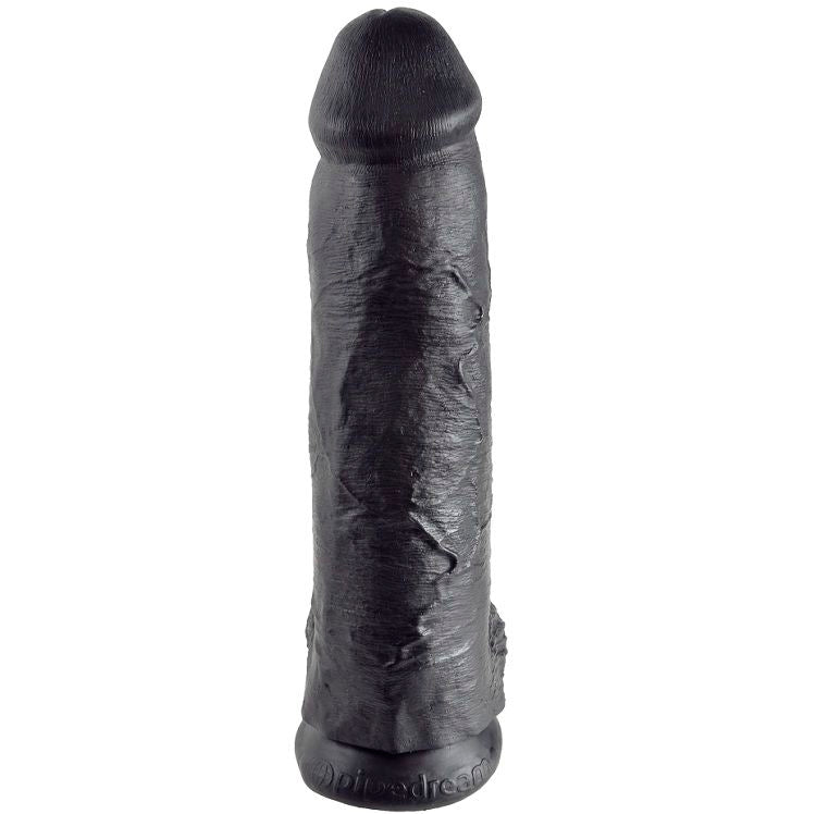 KING COCK - 12 DILDO PRETO COM BOLAS 30.48 CM - Sexshoptuga 