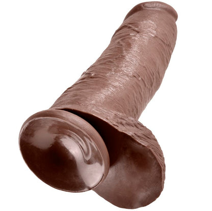 KING COCK - 12 DILDO CASTANHO COM BOLAS 30.48 CM - Sexshoptuga 