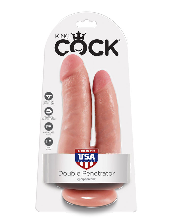 KING COCK - DUPLO PENETRADOR CARNE - Sexshoptuga  Sexshoptuga 