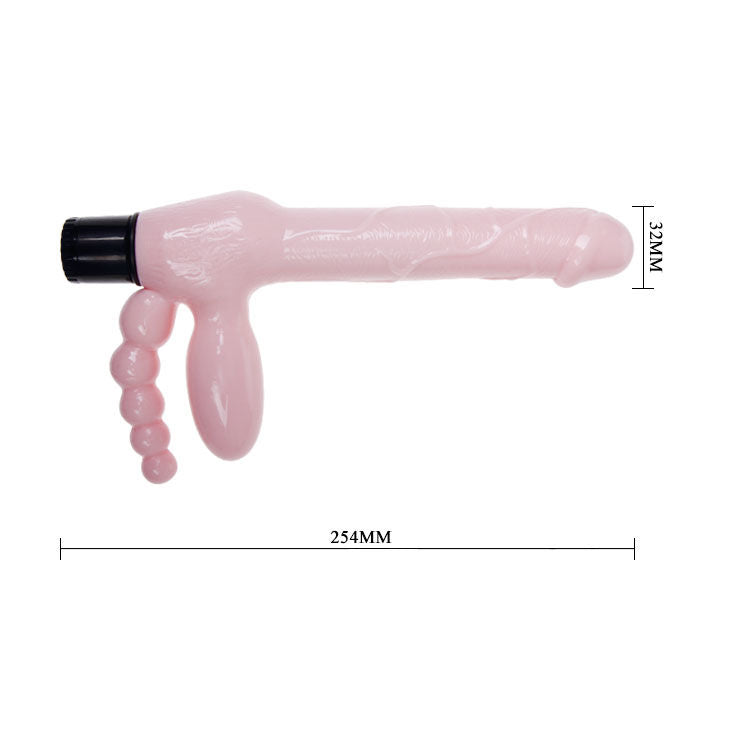 BAILE - ARNÊS SEM CORDA TPR COM VIBRAO E ESTIMULAO ANAL 25.4 CM - Sexshoptuga Sexshoptuga 