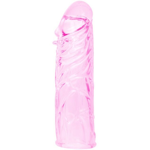 BAILE - CAPA PARA O PÉNIS EM SILICONE ESTIMULANTE ROSA 13 CM - Sexshoptuga Sexshoptuga 